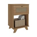 Ver imagem 2 de Mesa Lateral de Apoio 1 Gaveta com Pintura Palha Trama