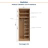 Guarda Roupa Modulado Canto 4 Peças Canto Nicho com 2 Gavetas Joy CabeCasa MadeiraOriginals - 10