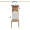 Ver imagem 7 de Guarda Roupa Planejado Canto 4 Peças Canto Nicho com 2 Gavetas Joy CabeCasa MadeiraOriginals Cinza/Sereno/Avena