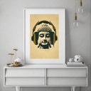 Ver imagem 2 de Quadro Decorativo Music Buda - 60x48cm:madeira Branca
