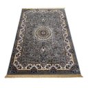 Ver imagem 3 de Tapete Persa Royal Cinza 200x300cm Fio Acetinado - Ideal para Quarto e Sala