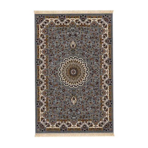 Tapete Persa Royal Cinza 200x300cm Fio Acetinado - Ideal para Quarto e Sala