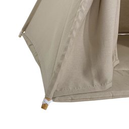 Cabana Pet Camping Cachorro Gato - Algodão Liso - 70x70x84cm - Marrom amarelado - 4