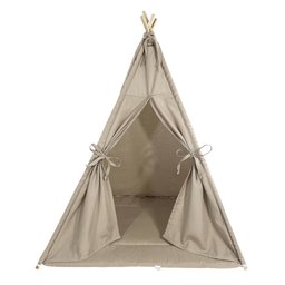 Cabana Pet Camping Cachorro Gato - Algodão Liso - 70x70x84cm - Marrom amarelado - 3