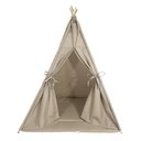 Ver imagem 3 de Cabana Pet Camping Cachorro Gato - Algodão Liso - 70x70x84cm - Marrom amarelado