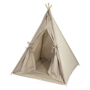 Cabana Pet Camping Cachorro Gato - Algodão Liso - 70x70x84cm - Marrom amarelado