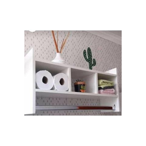 Nicho Toalheiro Suspenso com Divisórias 60cm, Organizador Banheiro