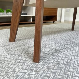 Mesa de Centro com Tampo Oval e Pés em MDF Diva Bege - 11 Mesa de Centro com Tampo Oval e Pés em MDF Diva Bege - 11