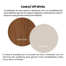 Mesa de Centro com Tampo Oval e Pés em MDF Diva Bege - 20 Mesa de Centro com Tampo Oval e Pés em MDF Diva Bege - 20