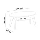 Ver imagem 4 de Mesa de Centro com Tampo Oval e Pés em MDF Diva Bege