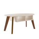 Ver imagem 3 de Mesa de Centro com Tampo Oval e Pés em MDF Diva Bege