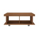 Ver imagem 3 de Mesa de Centro Retangular Tampo em Tamburato 50mm com Rodizios Dunas Marrom