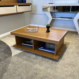 Mesa de Centro Retangular Tampo em Tamburato 50mm com Rodizios Dunas - 13