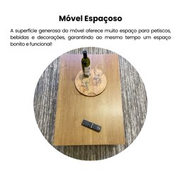 Mesa de Centro Retangular Tampo em Tamburato 50mm com Rodizios Dunas - 8