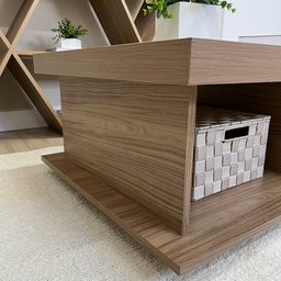 Mesa de Centro Retangular Tampo em Tamburato 50mm com Rodizios Dunas - 14