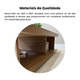 Mesa de Centro Retangular Tampo em Tamburato 50mm com Rodizios Dunas - 10