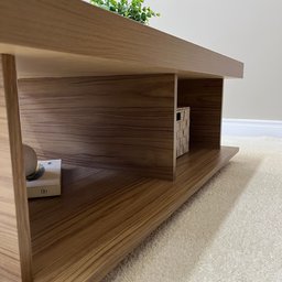 Mesa de Centro Retangular Tampo em Tamburato 50mm com Rodizios Dunas - 15