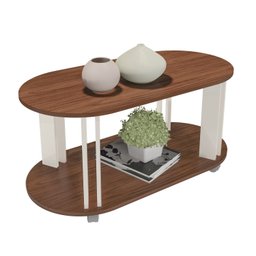 Mesa de Centro com Rodizios e Bordas Arredondadas Mundi - 2