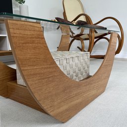 Mesa de Centro com Tampo de Vidro Temperado Tampo em MDF Onda - 12