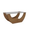 Mesa de Centro com Tampo de Vidro Temperado Tampo em MDF Onda - 3