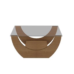 Mesa de Centro com Tampo de Vidro Temperado Tampo em MDF Onda - 18