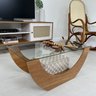 Mesa de Centro com Tampo de Vidro Temperado Tampo em MDF Onda - 15