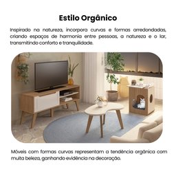 Mesa de Centro 100% MDF Design Orgânica - 10