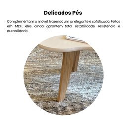 Mesa de Centro 100% MDF Design Orgânica - 8