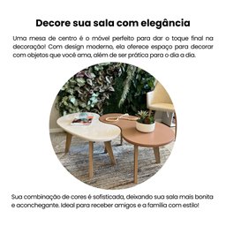 Mesa de Centro 100% MDF Design Orgânica - 9