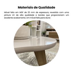 Mesa de Centro 100% MDF Design Orgânica - 6