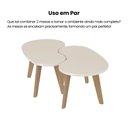 Ver imagem 7 de Mesa de Centro Design Orgânica Bege 100% MDF