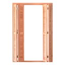 Ver imagem 4 de Porta Balcão Pantográfica Quadriculada com Veneziana Reto de Eucalipto Bat.14 Cm Esel - 216ax150l