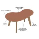 Ver imagem 5 de Mesa de Centro Design Orgânica Marrom 100% MDF