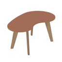 Ver imagem 3 de Mesa de Centro Design Orgânica Marrom 100% MDF