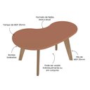 Ver imagem 4 de Mesa de Centro 100% MDF Design Orgânica Marrom