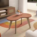 Ver imagem 1 de Mesa de Centro Design Orgânica Marrom 100% MDF