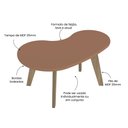 Ver imagem 4 de Mesa de Centro 100% MDF Design Orgânica