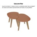 Ver mais imagens de Mesa de Centro Design Orgânica Marrom 100% MDF