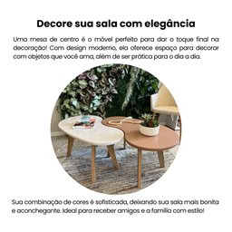 Mesa de Centro 100% MDF Design Orgânica - 9
