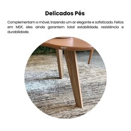 Mesa de Centro 100% MDF Design Orgânica - 8