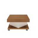 Ver imagem 3 de Mesa de Centro com Rodízio Quadrada Saara Marrom