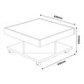 Mesa de Centro com Rodízio Quadrada Saara - 5