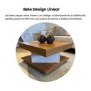 Ver imagem 6 de Mesa de Centro com Rodízio Quadrada Saara Marrom