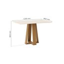 Ver imagem 4 de Conjunto Sala de Jantar Mesa Lisa 120cm Tampo MDF Canto Reto 4 Cadeiras Lily