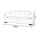 Ver imagem 4 de Sofá Decorativo Sala de Estar Marselha Fixo 2 Lugares 215cm Couro Bege - Mozzelar