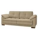 Ver imagem 1 de Sofá Decorativo Sala de Estar Marselha Fixo 2 Lugares 215cm Couro Bege - Mozzelar