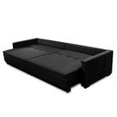 Ver imagem 4 de Sofá Cama Retrátil e Reclinável 2,10m com Molas Karen Veludo Preto Adonai Estofados