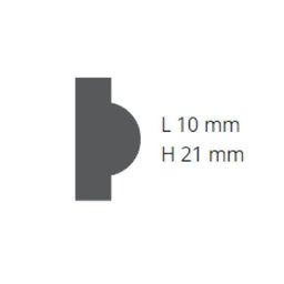 Kit com 5 Boiserie de Poliestireno 3cm X 21mm X 2m M2 Nmc Rodapés - 2