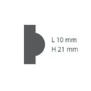 Ver imagem 2 de Kit com 5 Boiserie de Poliestireno 3cm X 21mm X 2m M2 Nmc Rodapés