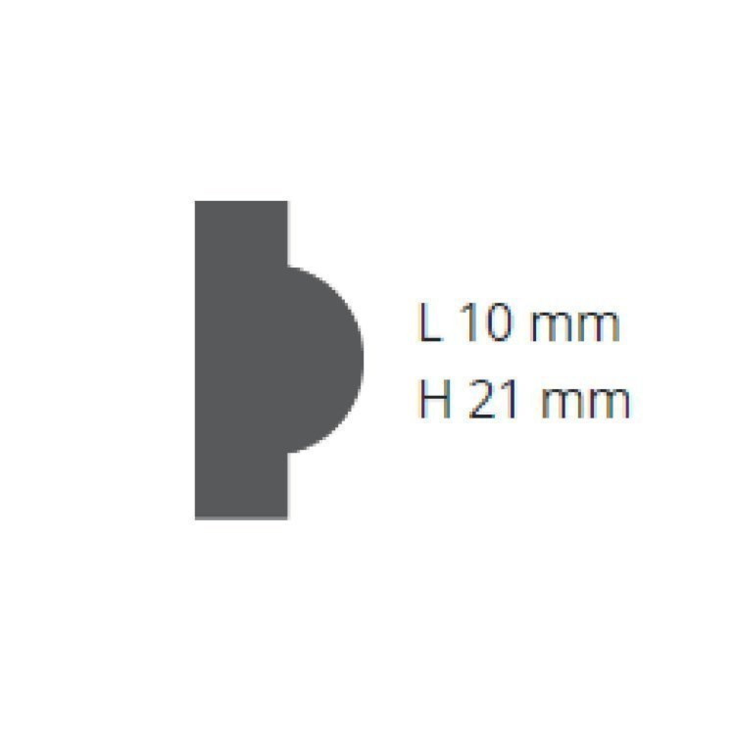 Kit com 10 Boiserie de Poliestireno 3cm X 21mm X 2m M2 Nmc Rodapés - 2